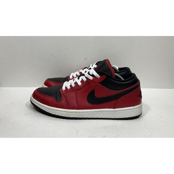 Air Jordan 1 Low Reverse Bred Men’s Size 11 553558-605 Shoes Black Red - Picture 3 of 9